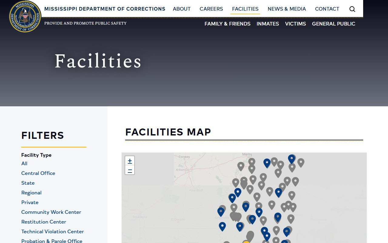 Issaquena County inmate population MDOC regional facility listing
