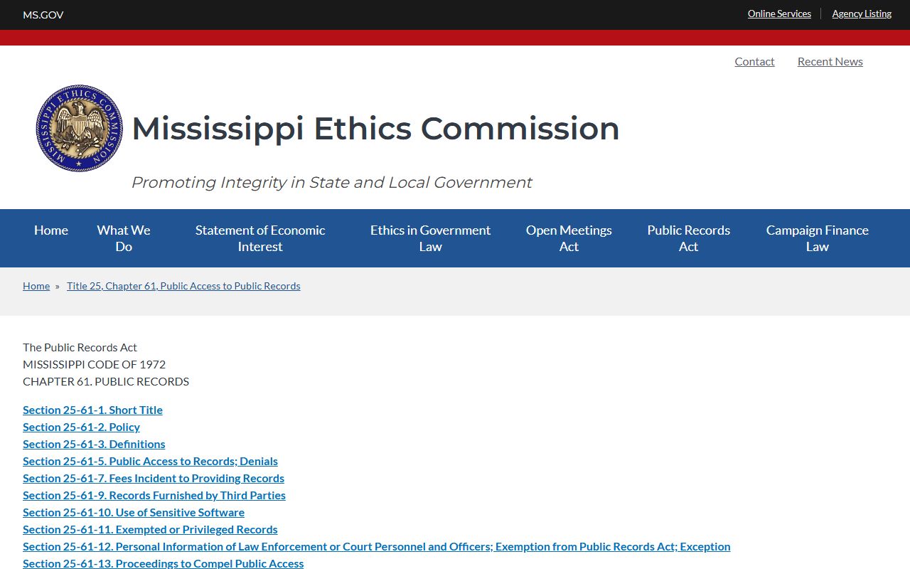 Issaquena County court records public records act source